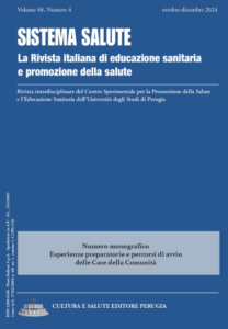 Book Cover: Numero monografico Esperienze preparatorie e percorsi di avvio delle Case della Comunità